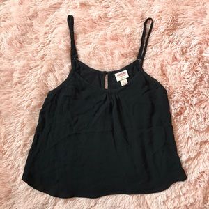Target black flowy crop tank top